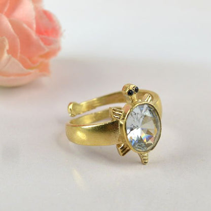 Crystal Turtle Ring