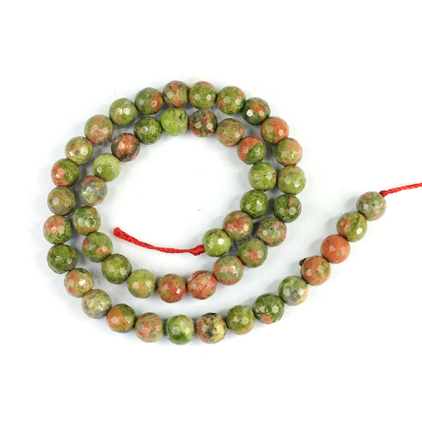 Natural Crystal Stone 8 mm Faceted Loose Beads 45-50 pcs for Making Bracelet Mala Necklaces
