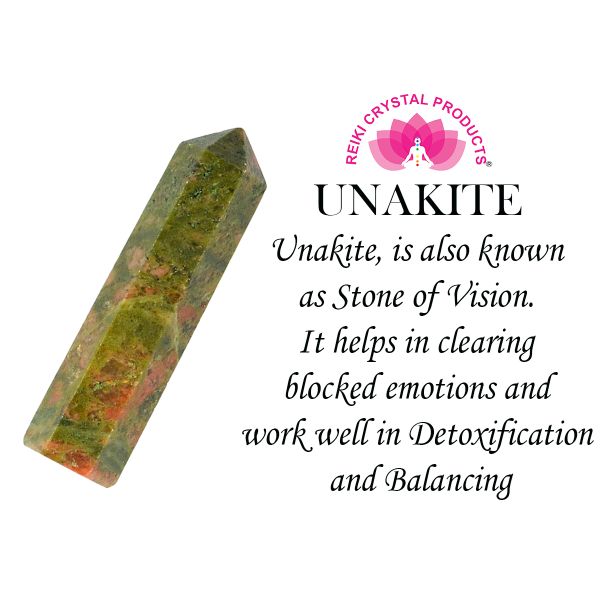Unakite Crystal Pencil / Obelisks