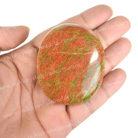 Unakite Palm Stone Big Size 5 cm