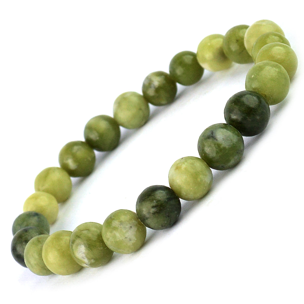 Natural Crystal Stones 8 mm Round Bead Bracelet