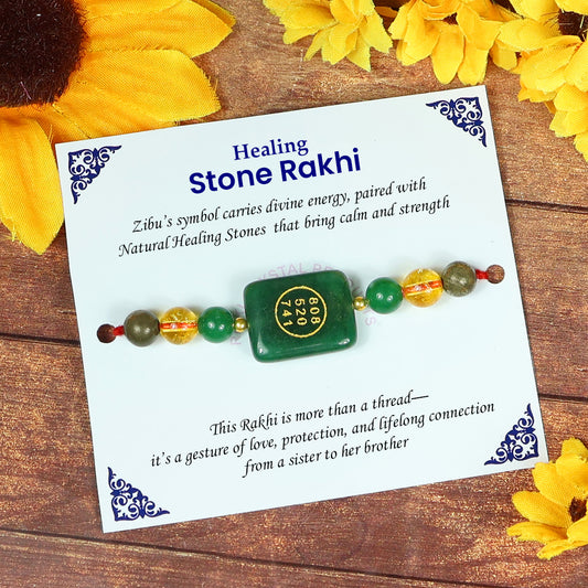 Natural Crystal Healing Stone Band, Citrine, Pyrite with Green Aventurine Jade Zibu Coin Band for Wealth