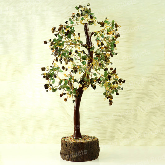 Natural Crystal Wealth Tree Crystal Stone Tree 500 Beads Tree for Wealth Money Decorative Showpiece