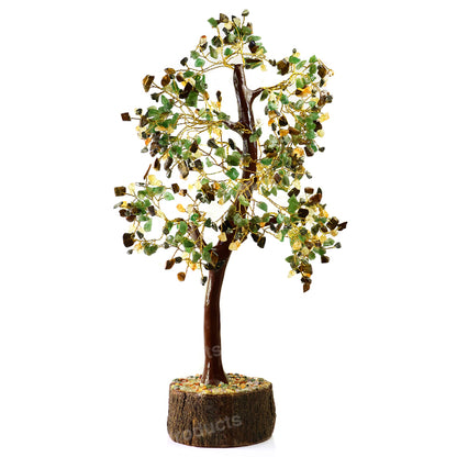 Natural Crystal Wealth Tree Crystal Stone Tree 500 Beads Tree for Wealth Money Decorative Showpiece