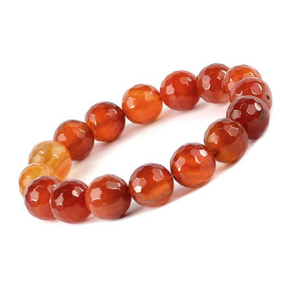 Natural Crystal Stone 12 mm Faceted Beads Bracelet