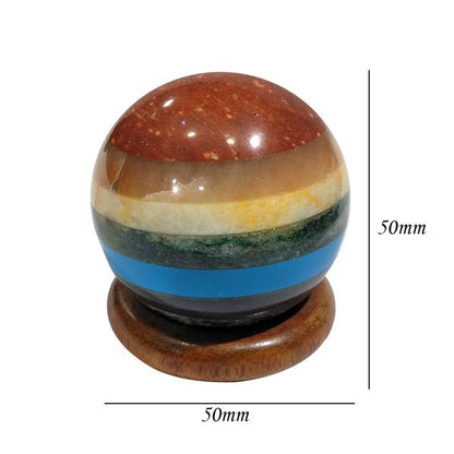 7 Chakra Bonded Ball / Sphere for Reiki Healing / Grid and Vastu Correction