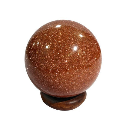 Goldstone Brown Ball / Sphere for Reiki Healing / Grid and Vastu Correction