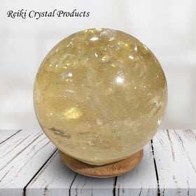 Yellow Calcite Healing Crystal Ball 50 mm