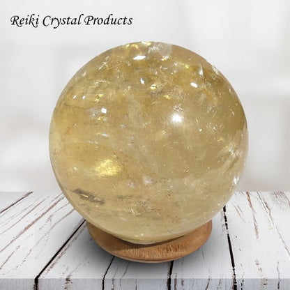 Yellow Calcite Healing Crystal Ball 50 mm