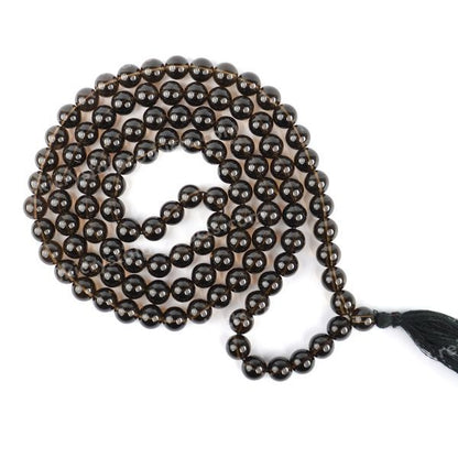 Natural Crystal Stone 8 mm 108 Round Beads Mala for Unisex