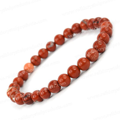 Natural Crystal Stones 6 mm Round Beads Bracelet