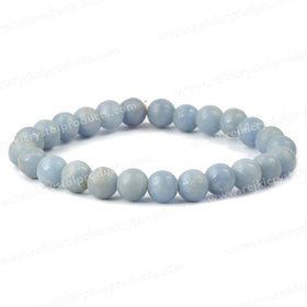 Angelite Crystal Bracelet | Natural Healing Gemstone Bracelet for Peace & Serenity