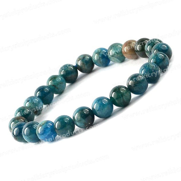 Natural Crystal Stones 8 mm Round Bead Bracelet
