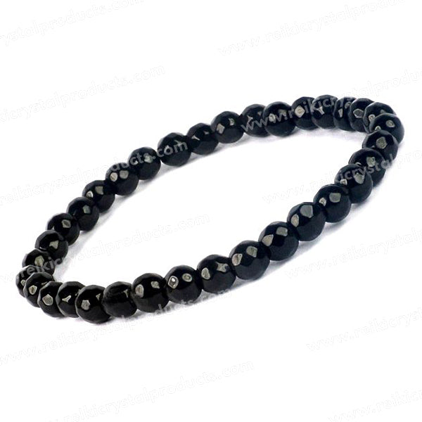 Natural Crystal Stones 6 mm Faceted Beads Bracelet