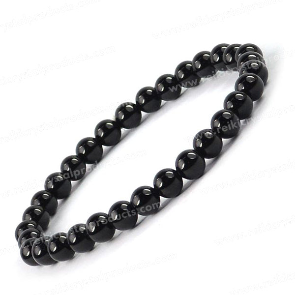 Natural Crystal Stones 6 mm Round Beads Bracelet