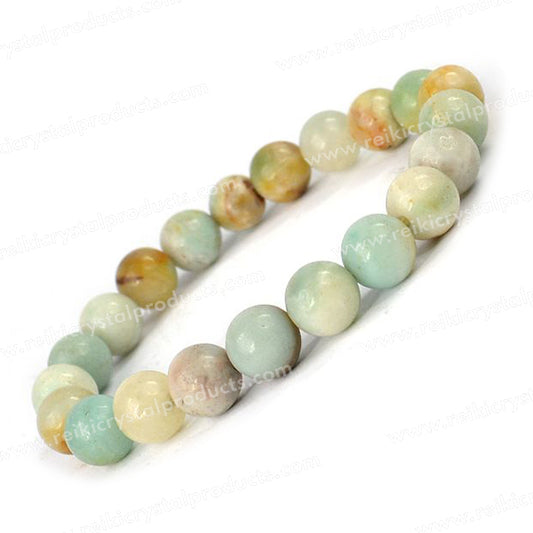 Amazonite 8 mm Round Bead Bracelet