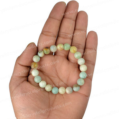 Amazonite 8 mm Round Bead Bracelet