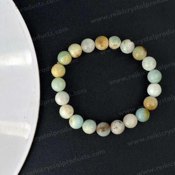 Amazonite 8 mm Round Bead Bracelet