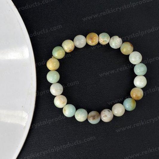 Amazonite 8 mm Round Bead Bracelet