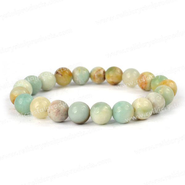 Amazonite 8 mm Round Bead Bracelet