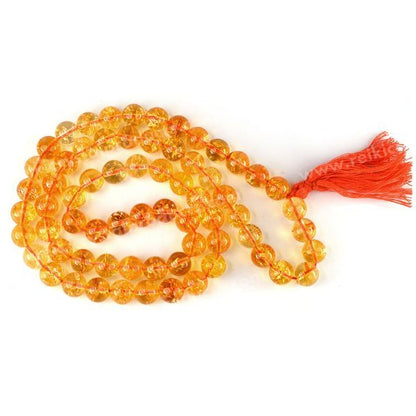 Natural Crystal Stone 10 mm Round Beads Mala for Unisex