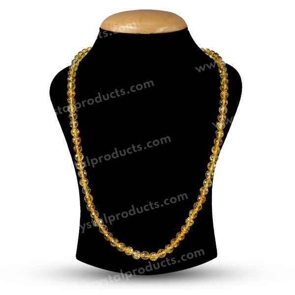 Citrine 8 mm Faceted Bead Mala