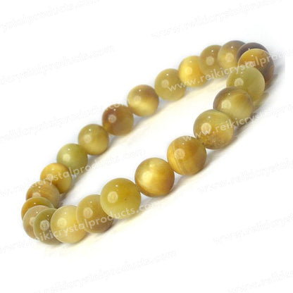 Natural Crystal Stones 8 mm Round Bead Bracelet