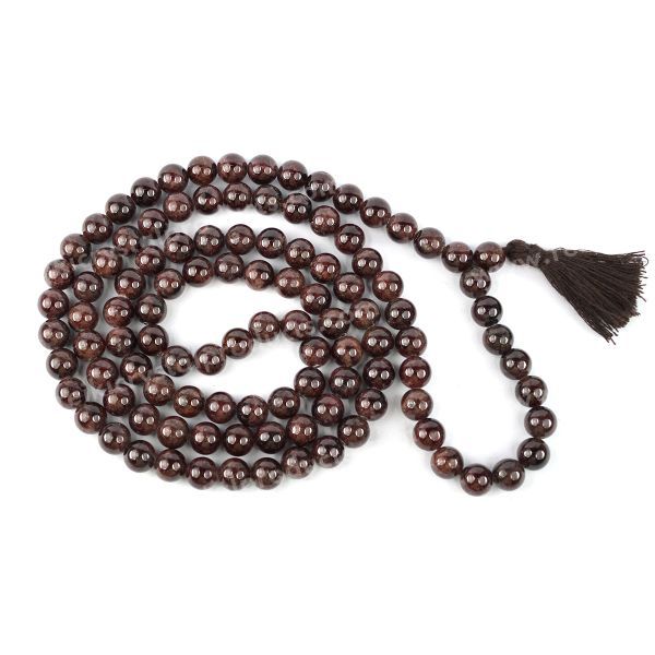 Natural Crystal Stone 8 mm 108 Round Beads Mala for Unisex