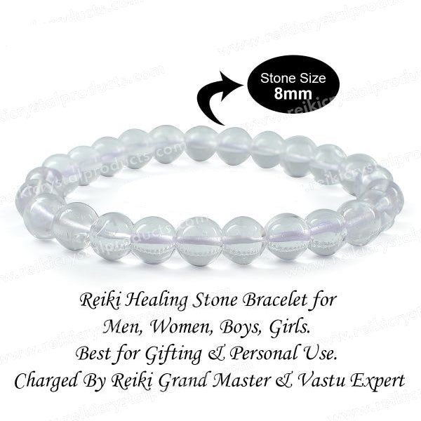 Clear Quartz 8 mm Round Bead Bracelet