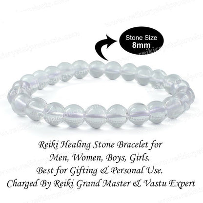 Clear Quartz 8 mm Round Bead Bracelet
