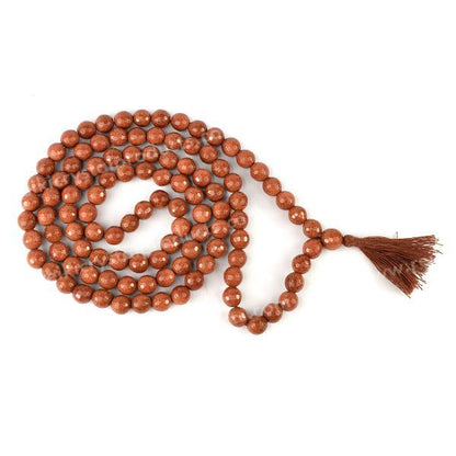 Natural Crystal Stone 8 mm 108 Faceted Bead Mala for Unisex