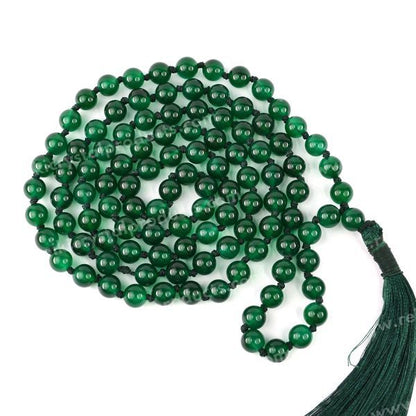 Natural Crystal Stone 8 mm 108 Round Beads Mala for Unisex