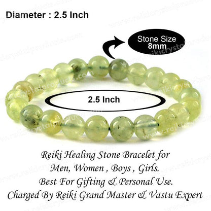 Epidote 8 mm Round Bead Bracelet