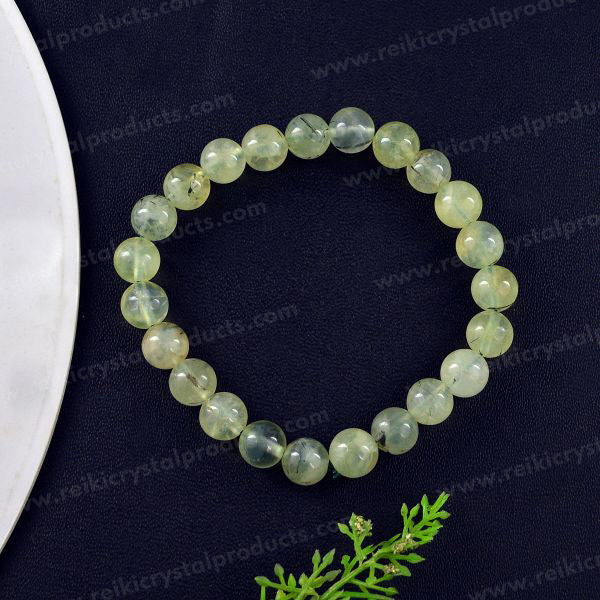 Epidote 8 mm Round Bead Bracelet