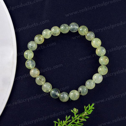 Epidote 8 mm Round Bead Bracelet