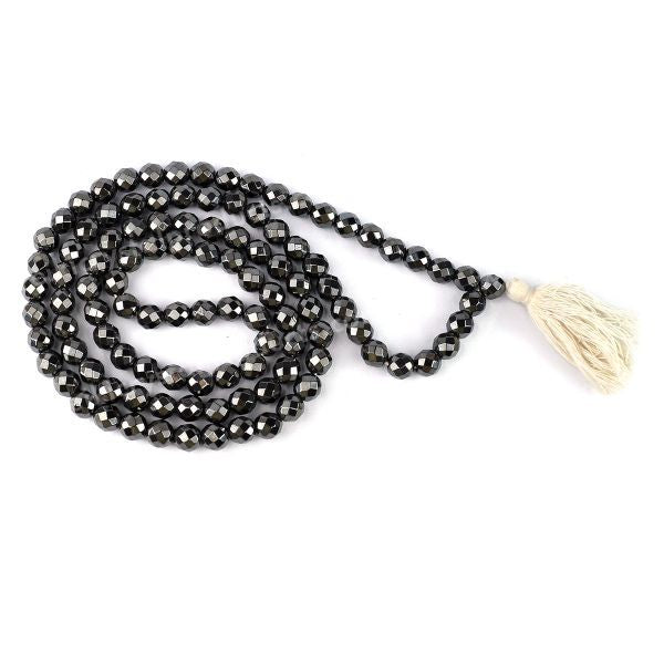 Natural Crystal Stone 8 mm 108 Faceted Bead Mala for Unisex