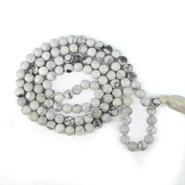 Natural Crystal Stone 8 mm 108 Round Beads Mala for Unisex