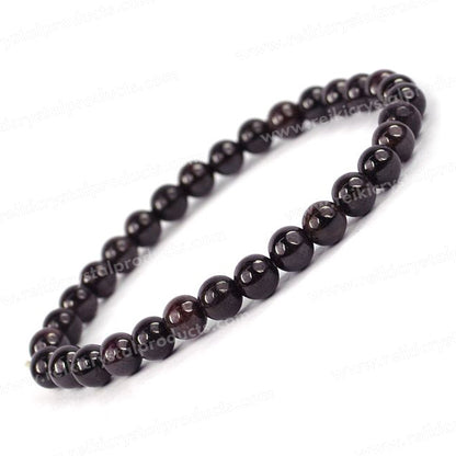 Natural Crystal Stones 6 mm Round Beads Bracelet
