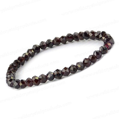 Natural Crystal Stones 6 mm Faceted Beads Bracelet