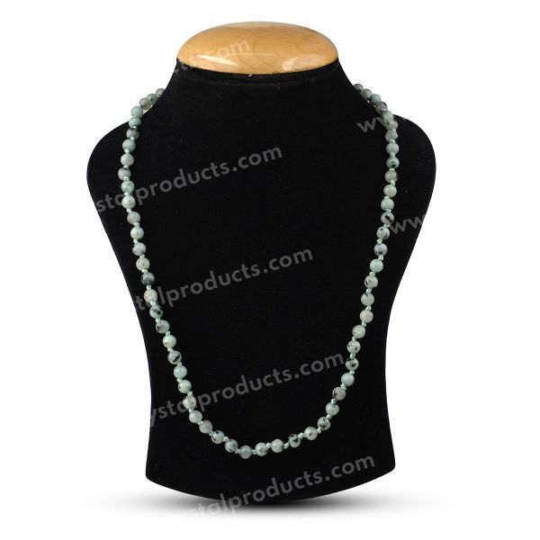 Kiwi Moonstone 6 mm 108 Round Bead Mala