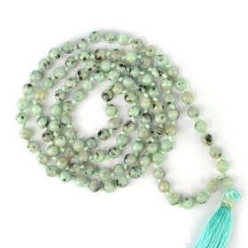 Kiwi Moonstone 6 mm 108 Round Bead Mala