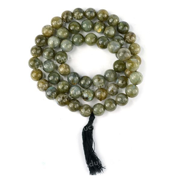 Natural Crystal Stone 12 mm Round Beads Mala for Unisex
