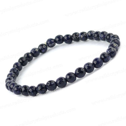Natural Crystal Stones 6 mm Faceted Beads Bracelet