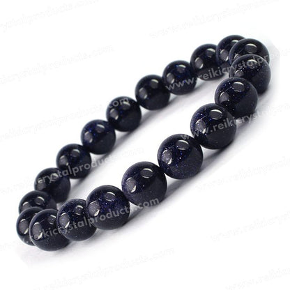 Natural Crystal Stone 10 mm Round Beads Bracelet
