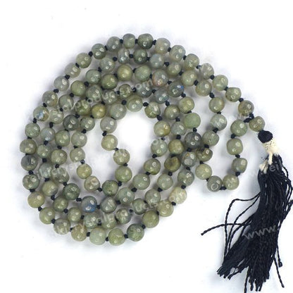 Natural Crystal Stone 6 mm 108 Round Beads Jaap Mala for Unisex