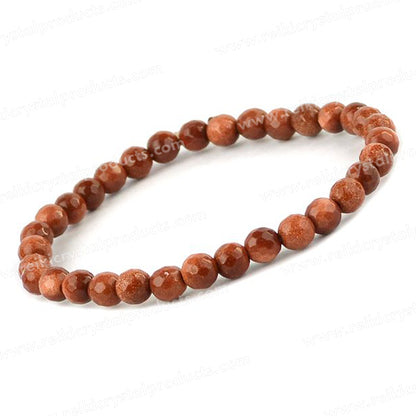 Natural Crystal Stones 6 mm Faceted Beads Bracelet