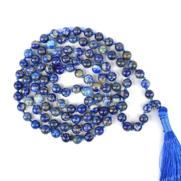 Natural Crystal Stone 8 mm 108 Round Beads Mala for Unisex