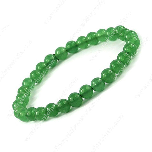 Natural Crystal Stones 6 mm Round Beads Bracelet