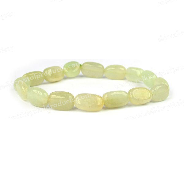 Natural Crystal Stone Oval Beads Bracelet