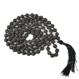 Lava Stone Crystal Mala